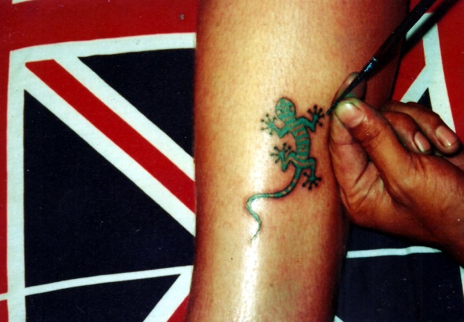 Little Green Gecko Tattoo Thailand
