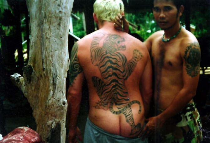 Full Back Tiger Tattoo Thailand