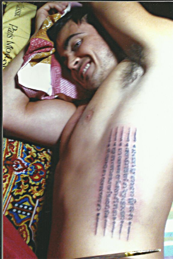 Thai Script on the Ribs - Big Magic Tattoo, Koh Phangan, Thailand