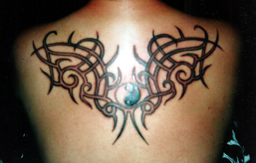 Tribal Wings with Ying Yang - Big Magic Tattoo, Koh ...