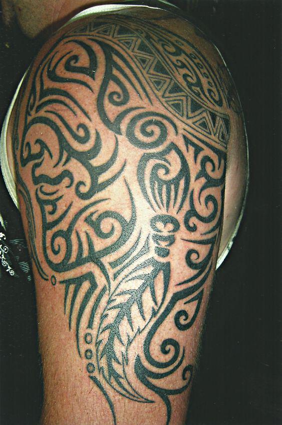 Tribal Shoulder with Feather