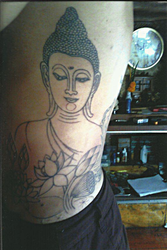 Buddha with Lotus Flowers